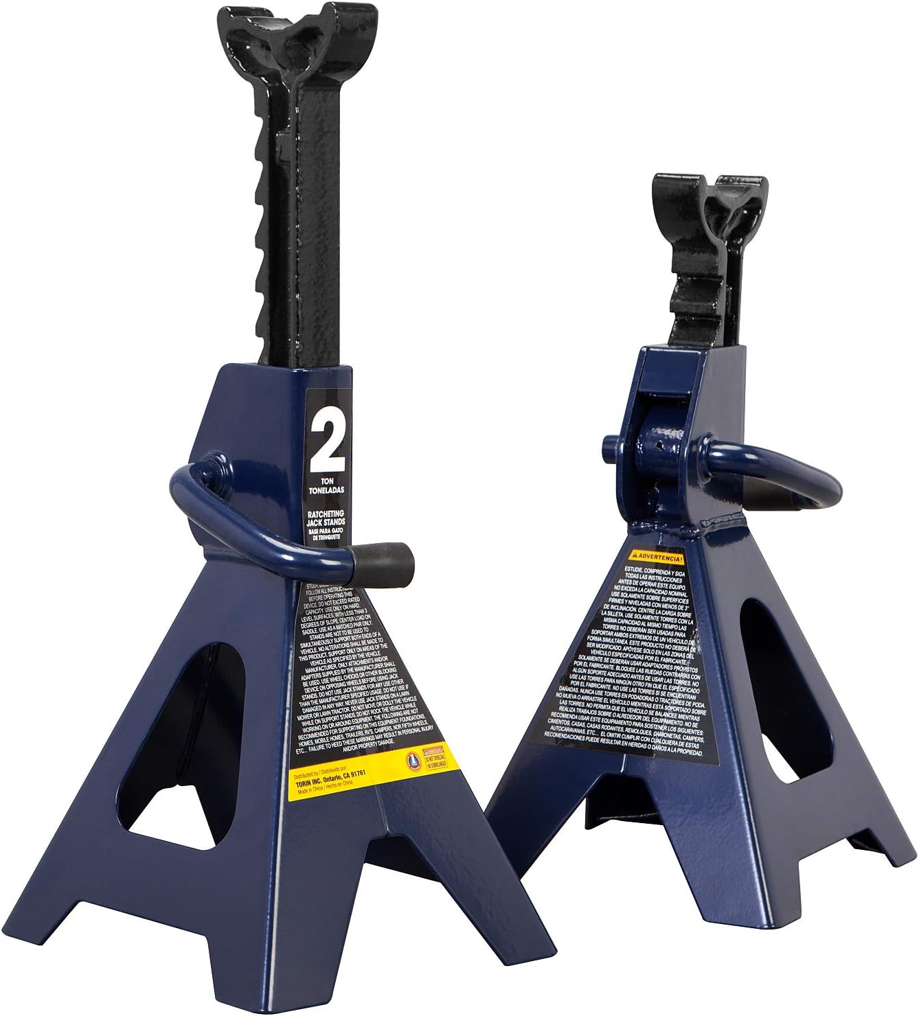TCE TCET825051 Torin Hydraulic Low Profile Trolley Service/Floor Jack with Single Piston Quick Lift Pump, 2.5 Ton (5,000 lb) Capacity, Blue