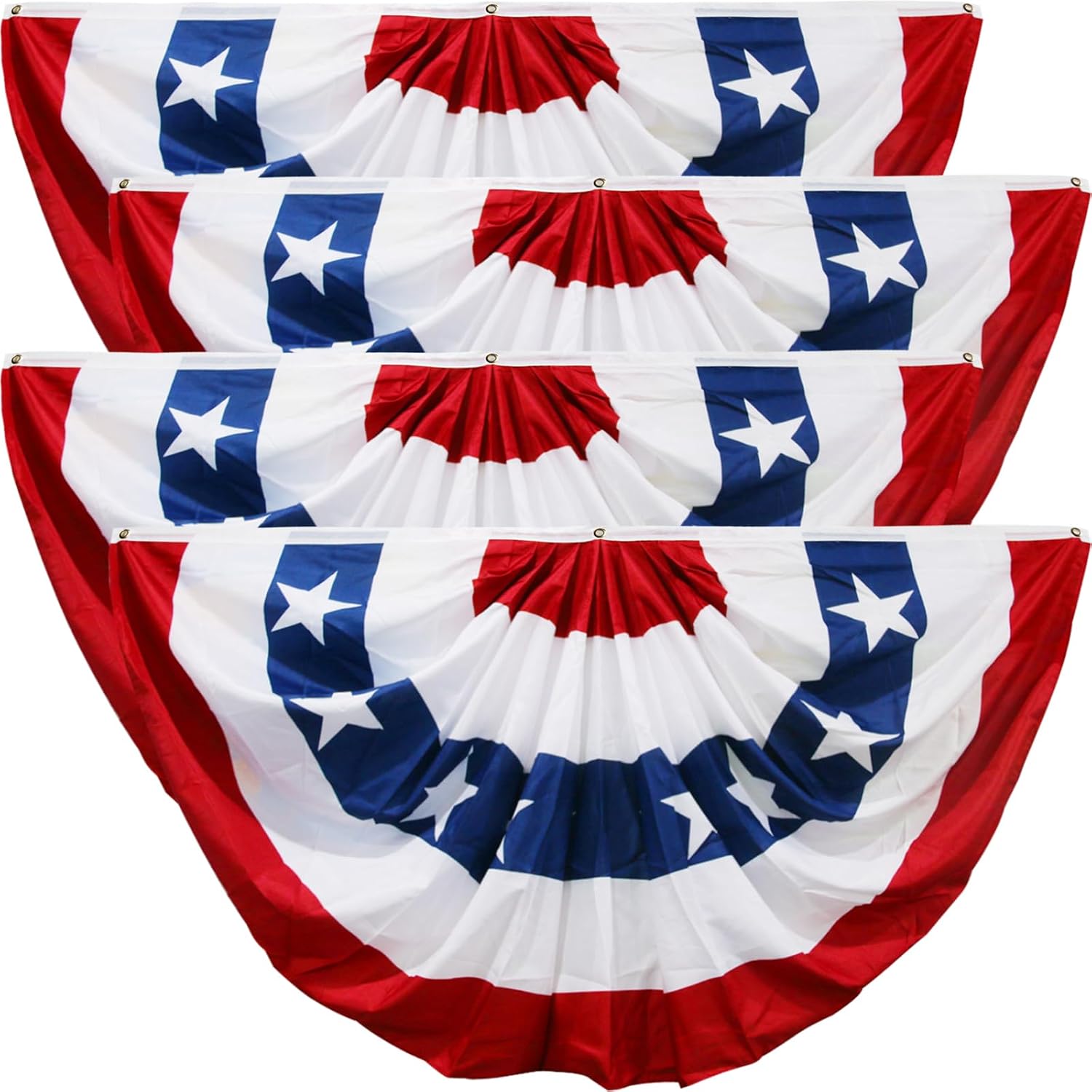 HOOSUN 4th Of July Decorations, American Flag Bunting for Outside, 3x6 Ft Fourth of July Bunting Patriotic Memorial Day Decor
