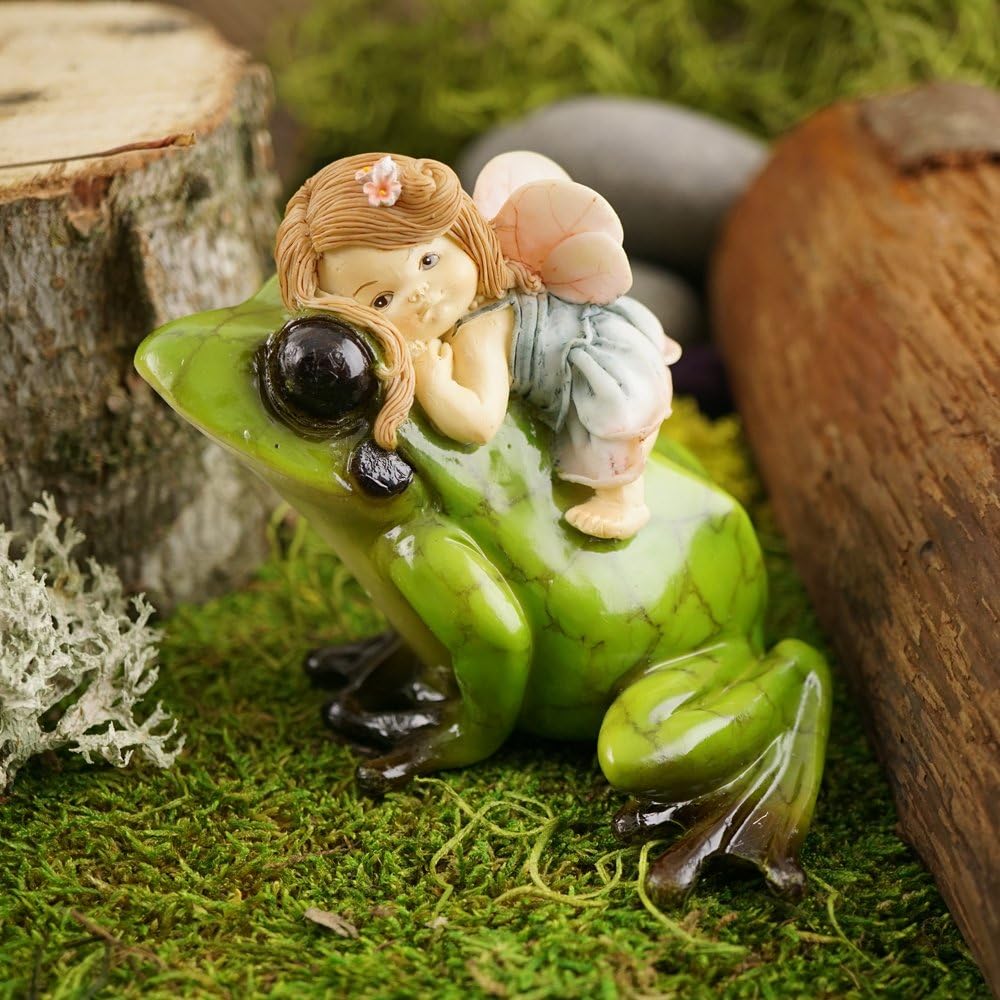 Top Collection Miniature Fairy Garden and Terrarium Statue, Mini Dragon, Green