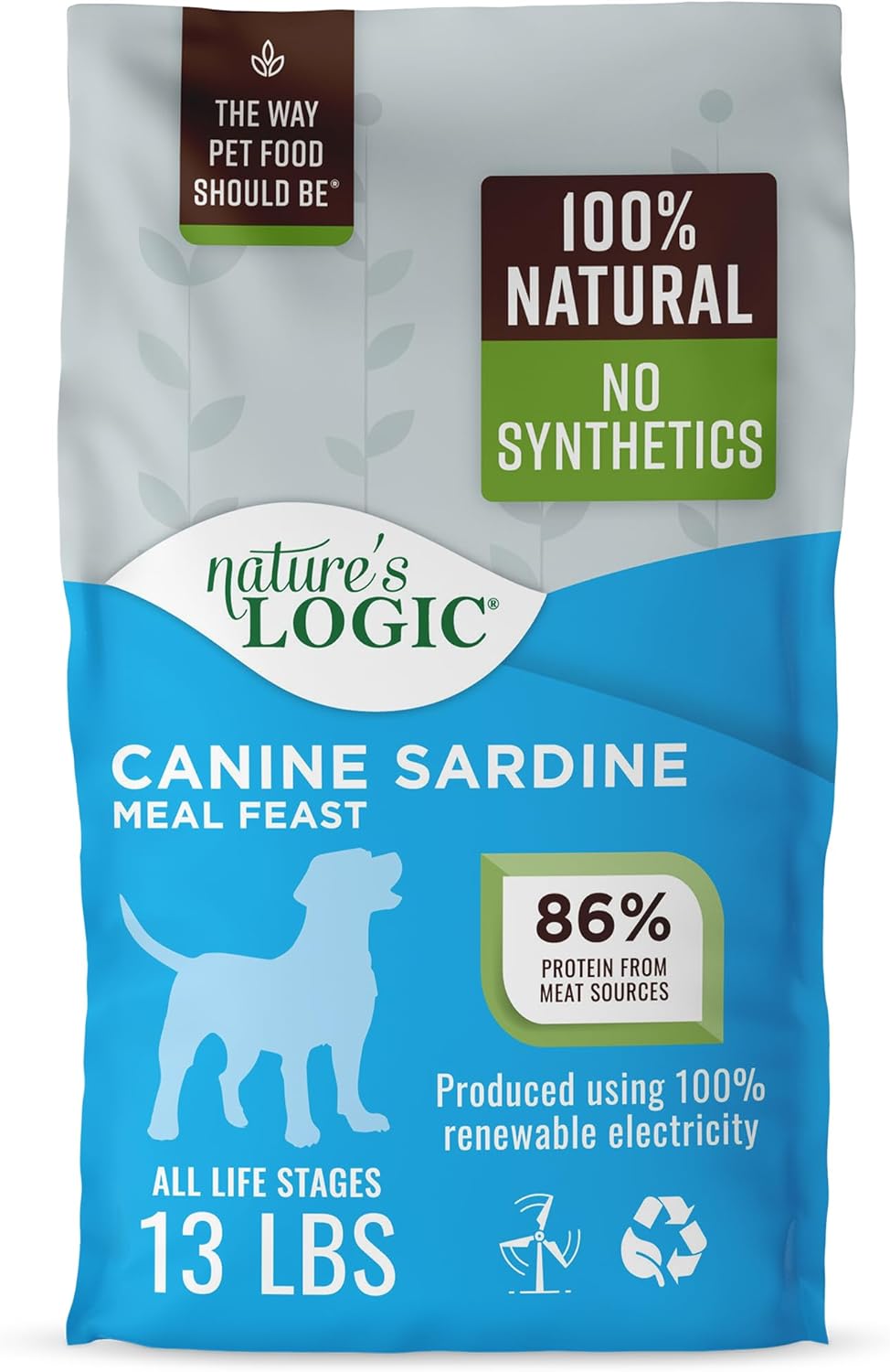 NATURE'S LOGIC Dry Dog Food - Beef Meal Feast Dry Kibble, 13 lb