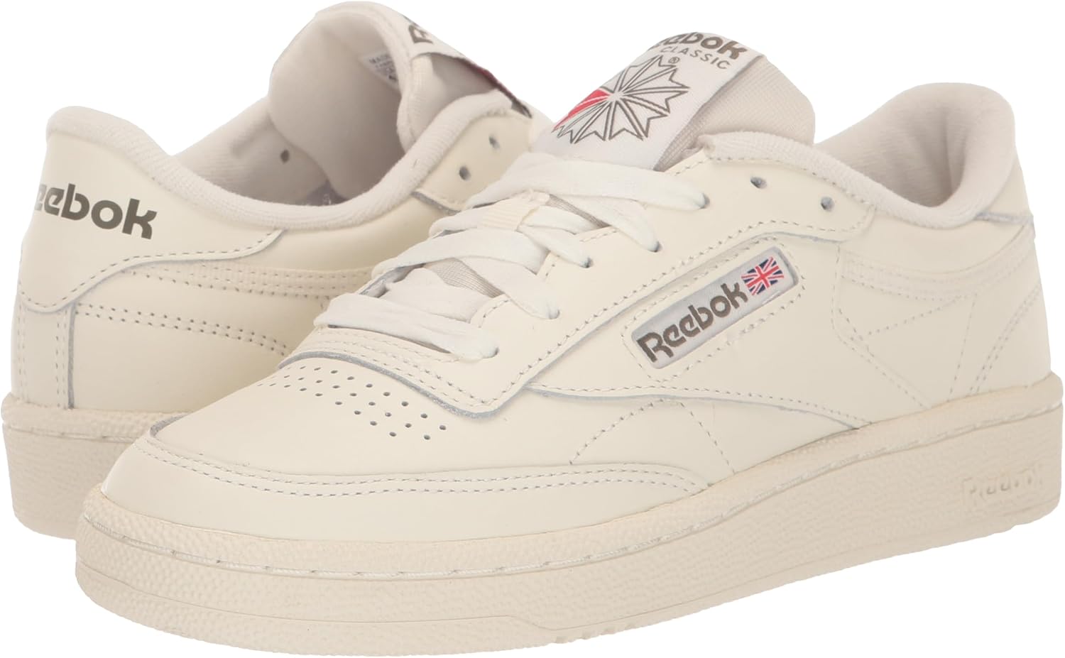 Reebok Club C 85 Mens Tennis Shoes, Casual Fashion White Sneakers for Men