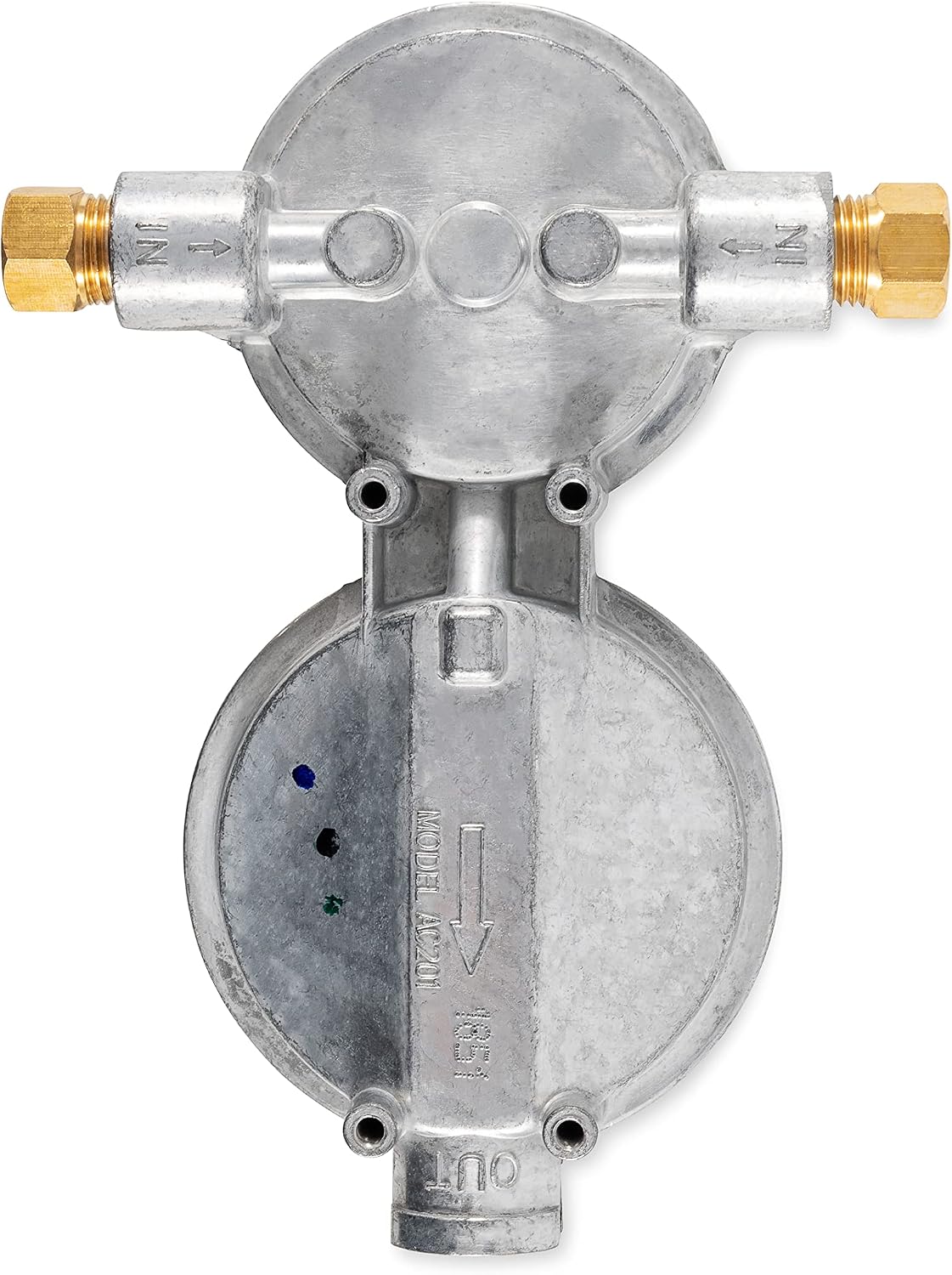 Camco Propane Double-Stage Auto-Changeover Regulator | Features Auto Switch Over from Empty to Full Propane Tank | Ideal for Refilling Propane