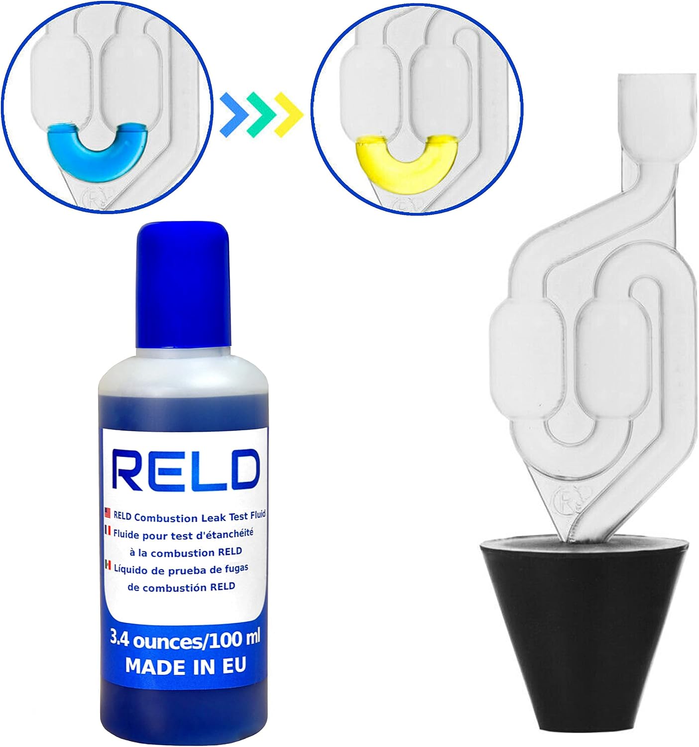 RELD Head Gasket Tester Kit Combustion Leak Detector for 50 Tests