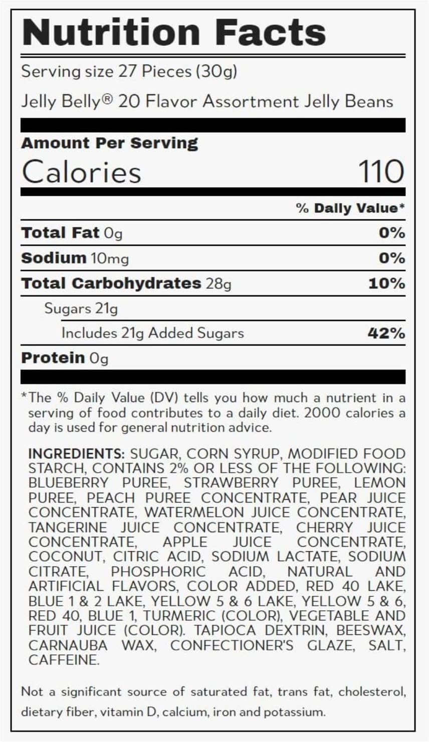 Jelly Belly Jelly Beans, 30 Flavors, 7-oz Clear Can