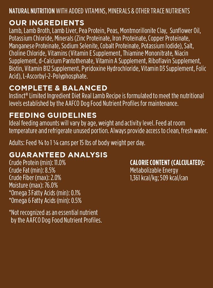 Instinct Limited Ingredient Diet, Wet Canned Dog Food, Grain Free - Real Turkey, 13.2 oz. Cans (Pack of 6) | Single animal protein and vegetable recipe, delicious loaf texture, real turkey entree, gentle on sensitive stomachs