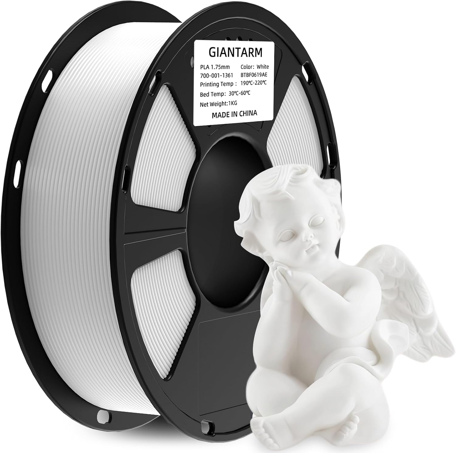 GIANTARM 3D Printer Filament, Silk Gold Pla Filament, 1Kg(2.2lbs) Spool, 1.75mm Dimension Accuracy +/- 0.03mm, 3D Printing Filament