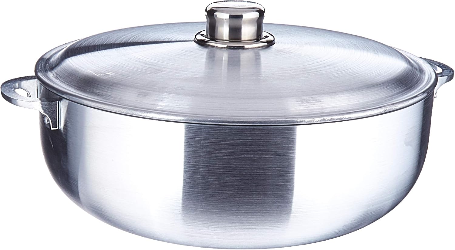 Uniware Heave Duty Aluminum Calderon/Pot with Aluminum Lid Cover, Silver (28.5 QT)