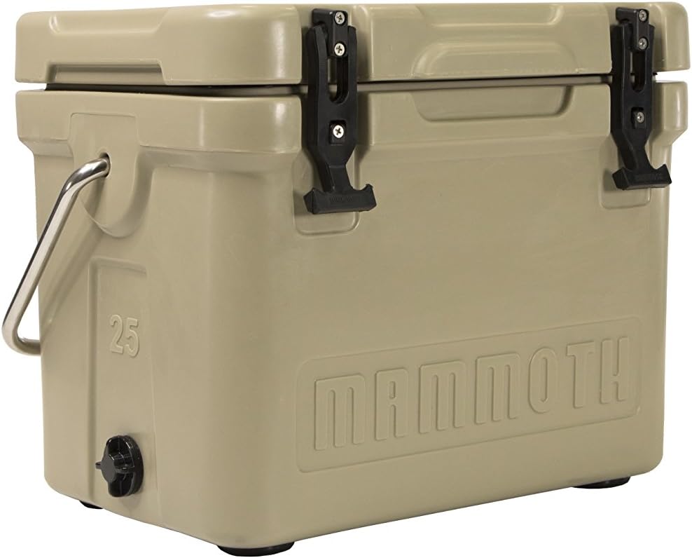 Mammoth Coolers Cruiser Series, Insulated Hard Ice Chest with Durable Double-Walled Rotomolded Construction, Great for On-The-Go Recreational Activities (Cruiser 20, Tan)