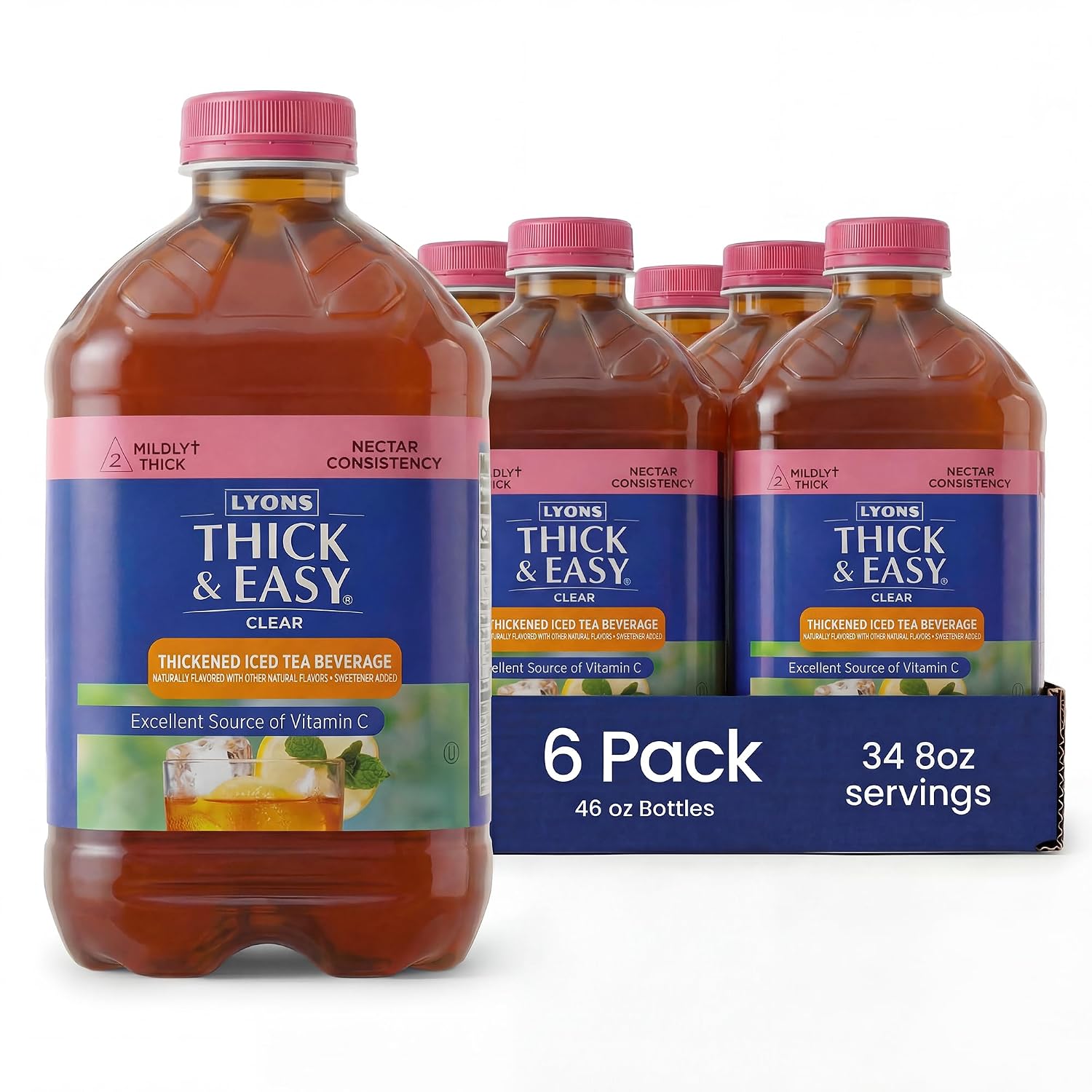 Thick & Easy Thickened Orange Juice, IDDSI Level 3 Ready-to-Drink Thickened Beverage for Swallowing Support, Moderately Thick Honey Consistency, 4 fl oz Cups - 24 Pack | IDDSI Level 3, Ready-to-Drink, Beverage for Swallowing Support, Moderately Thick Hon…