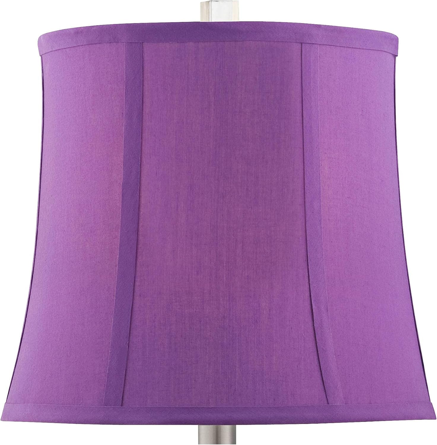 Bohemian 21" High Table Lamp Glass Stacked Traditional Modern Colored | Orchid Pink Chic Multi Kids Girls Living Room Bedroom Bedside House Nightstand Office Home Family Bell Shade