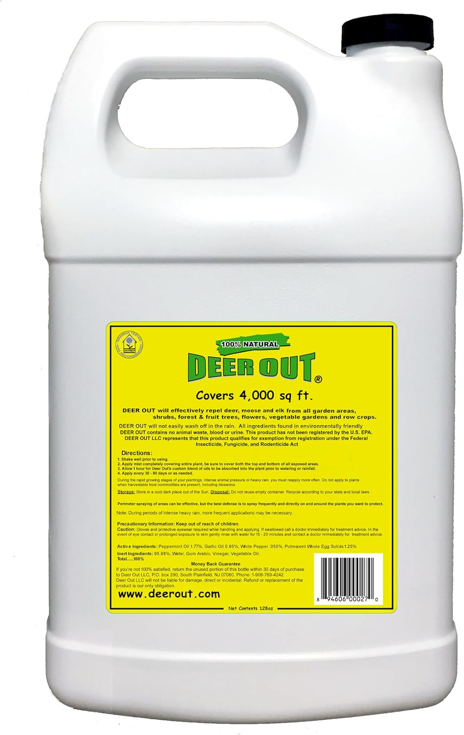 DEER OUT® 1 Gallon Ready-to-Use Refill - Deer Repellent.