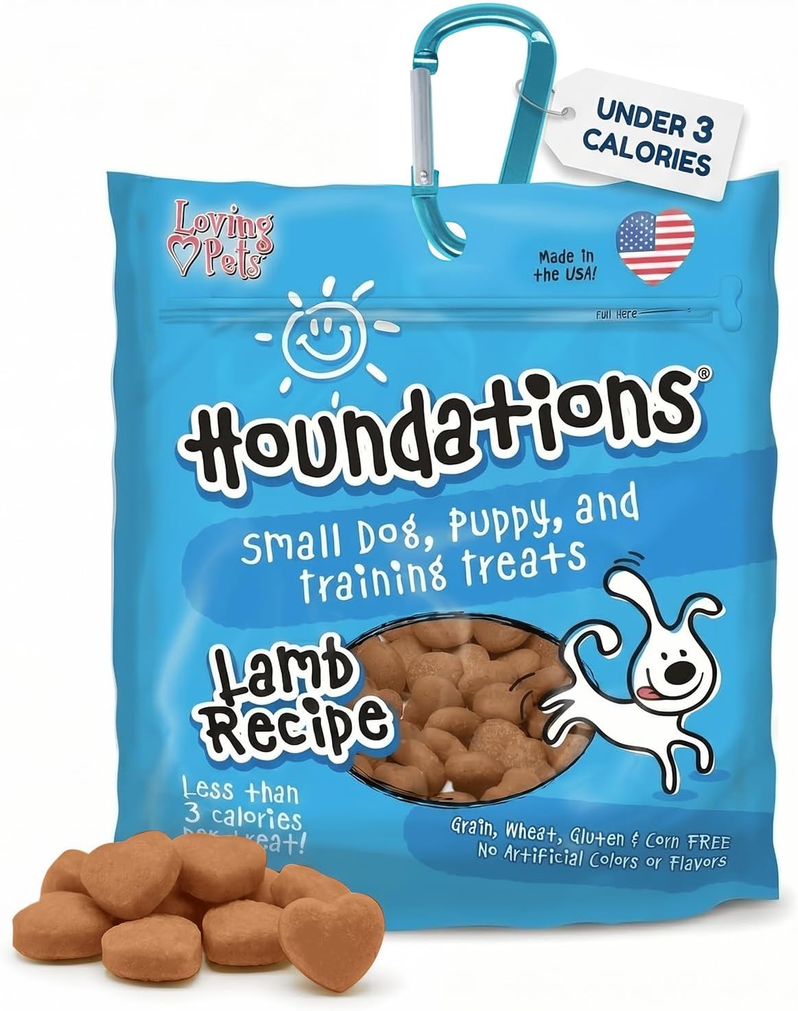 Loving Pets Houndations Chicken Dog Training Treats | All Natural | 2.6 Calories Per Treat | Grain-Free, Wheat-Free, Gluten-Free & Corn-Free | for Small Dogs & Puppies, 4 oz
