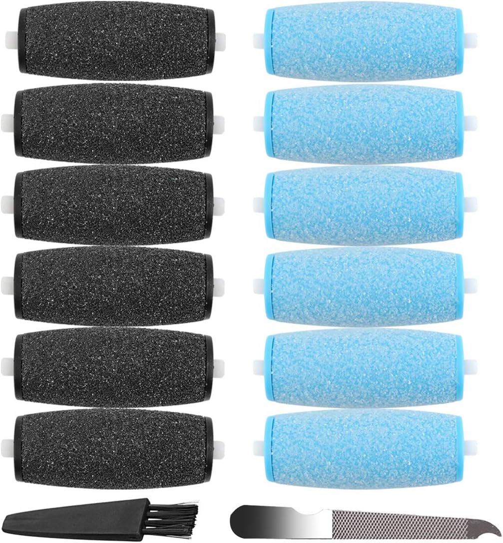 5 Pack Blue Extra Coarse Replacement Refill Roller Compatible with Amope Pedi Refills Electronic Foot File