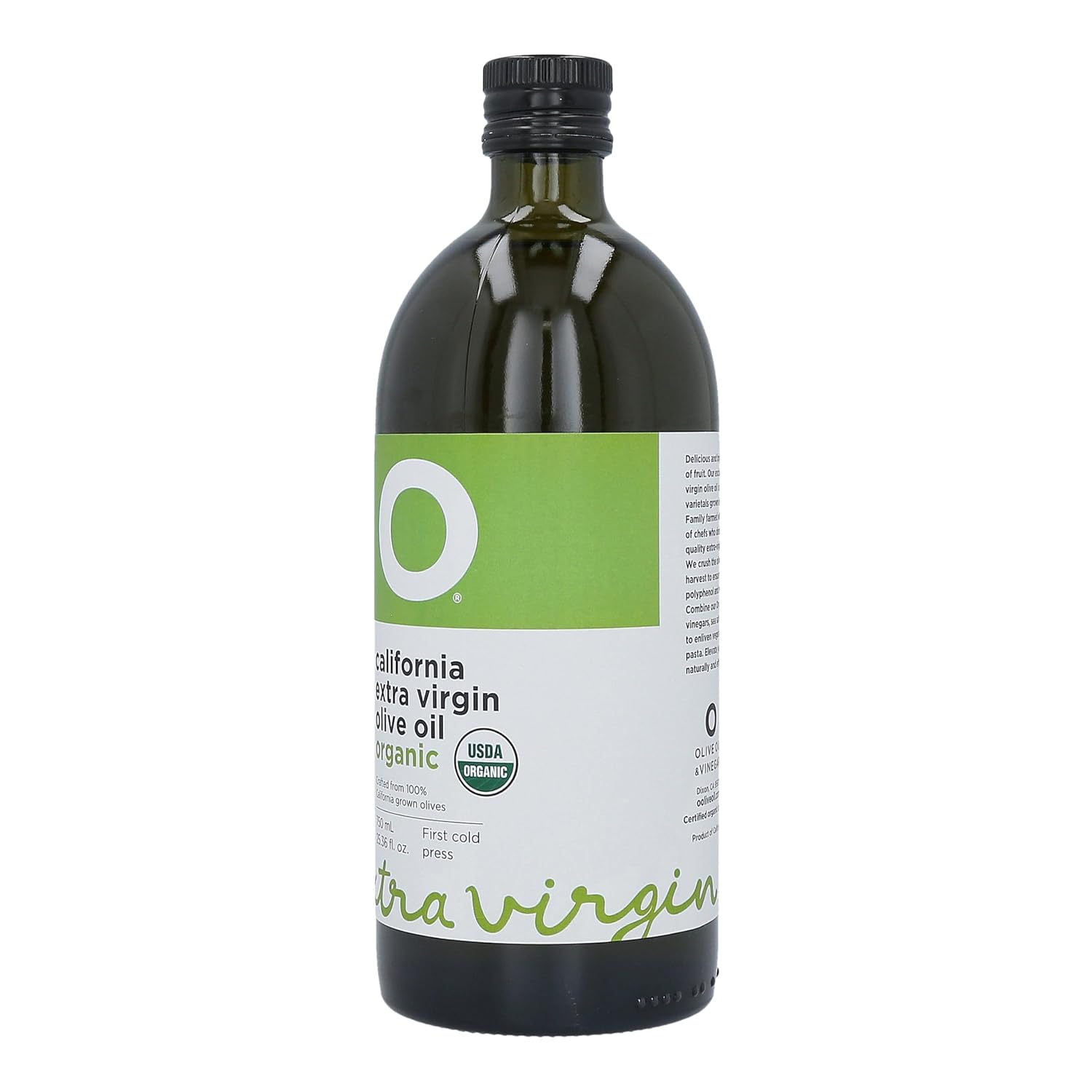 O Olive California Organic Extra Virgin Olive Oil Glass Bottle 8.5 Fl Oz