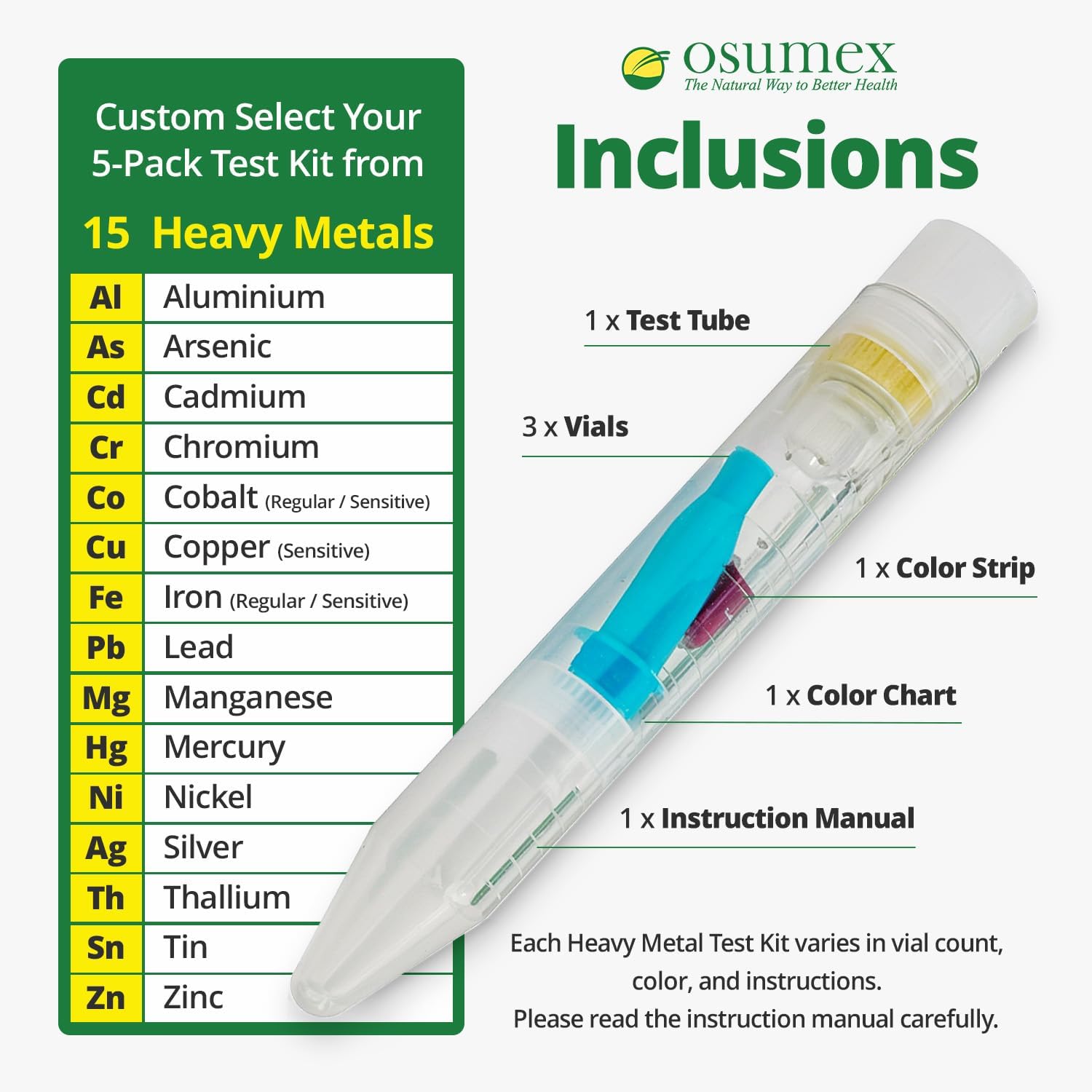 Heavy Metal Test Kit for Humans 5 Pack Heavy Metals Test – At Home Heavy Metal Urine Test Kit, Mercury Test Kit for Humans