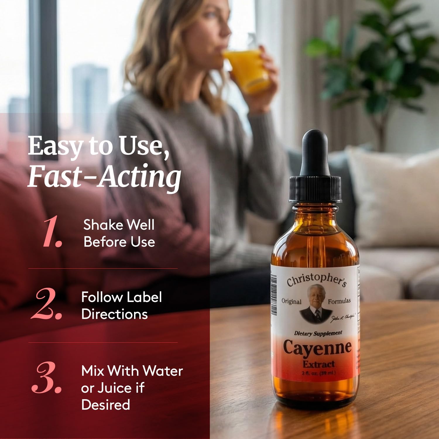 Christopher's Original Formulas Cayenne Extract - 2 fl oz Liquid | Premium Herbal Supplement for Wellness