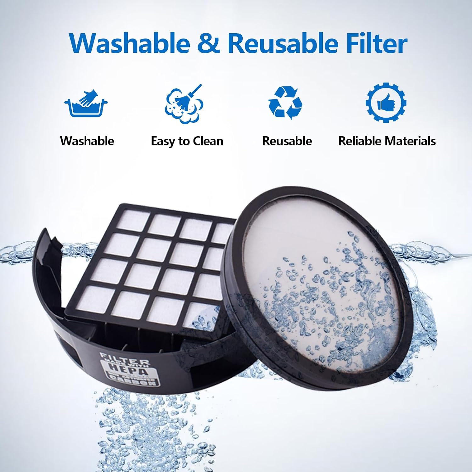 Gudotra 2 Pack Replacement Filter Kits for Hoover WindTunnel 3 Pro Pet Upright Vacuum Comaptible with Part 303903001 305687002