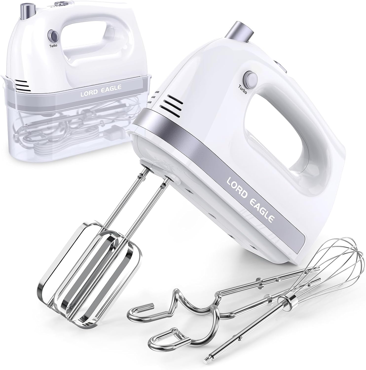 Lord Eagle Hand Mixer Electric Handheld 400W 5-Speed Lightweight