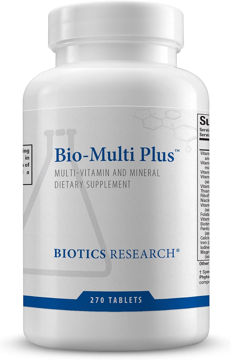 BIOTICS RESEARCH Bio-Multi Plus - Robust Foundational Multivitamin/Mineral Formula, Contains Plant-Based Trace Minerals 270 Tablets