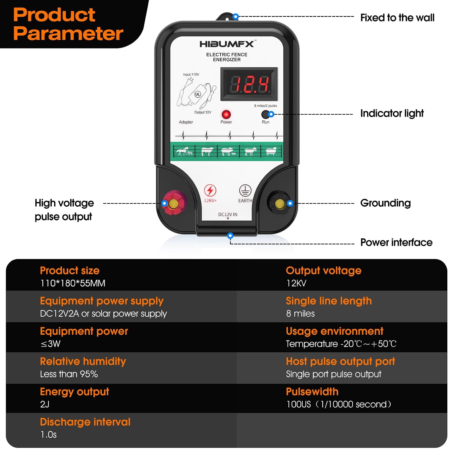 P4 Electric Fence Energizer Smart Fencing System with grounding Systems kit and Wiring Kits, Ideal for Poultry, Livestock