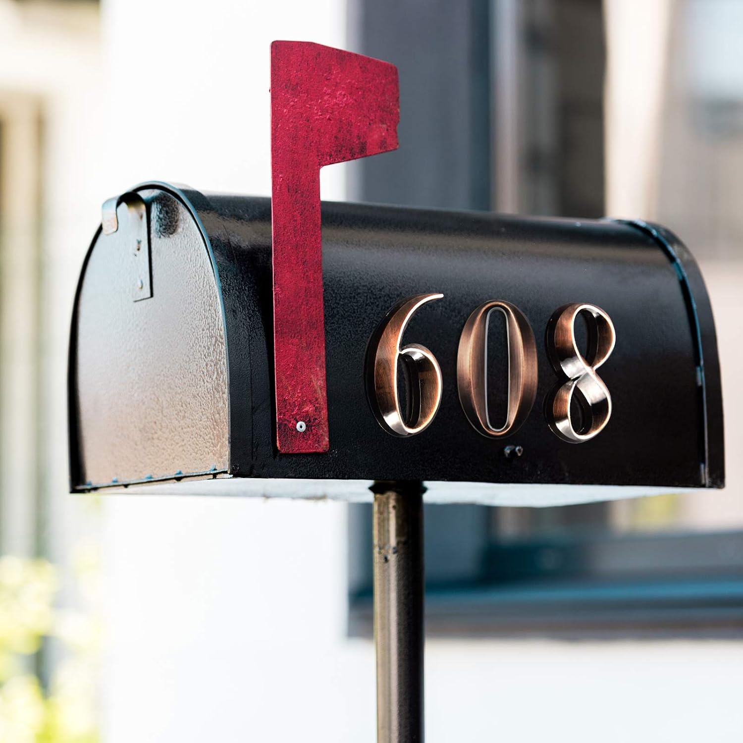 Jetec 10 Pieces 3D Mailbox Numbers 0-9 Self Adhesive 2 Inch Address Numbers Stickers Door House Style Street Mailbox Sign for Apartment Home and