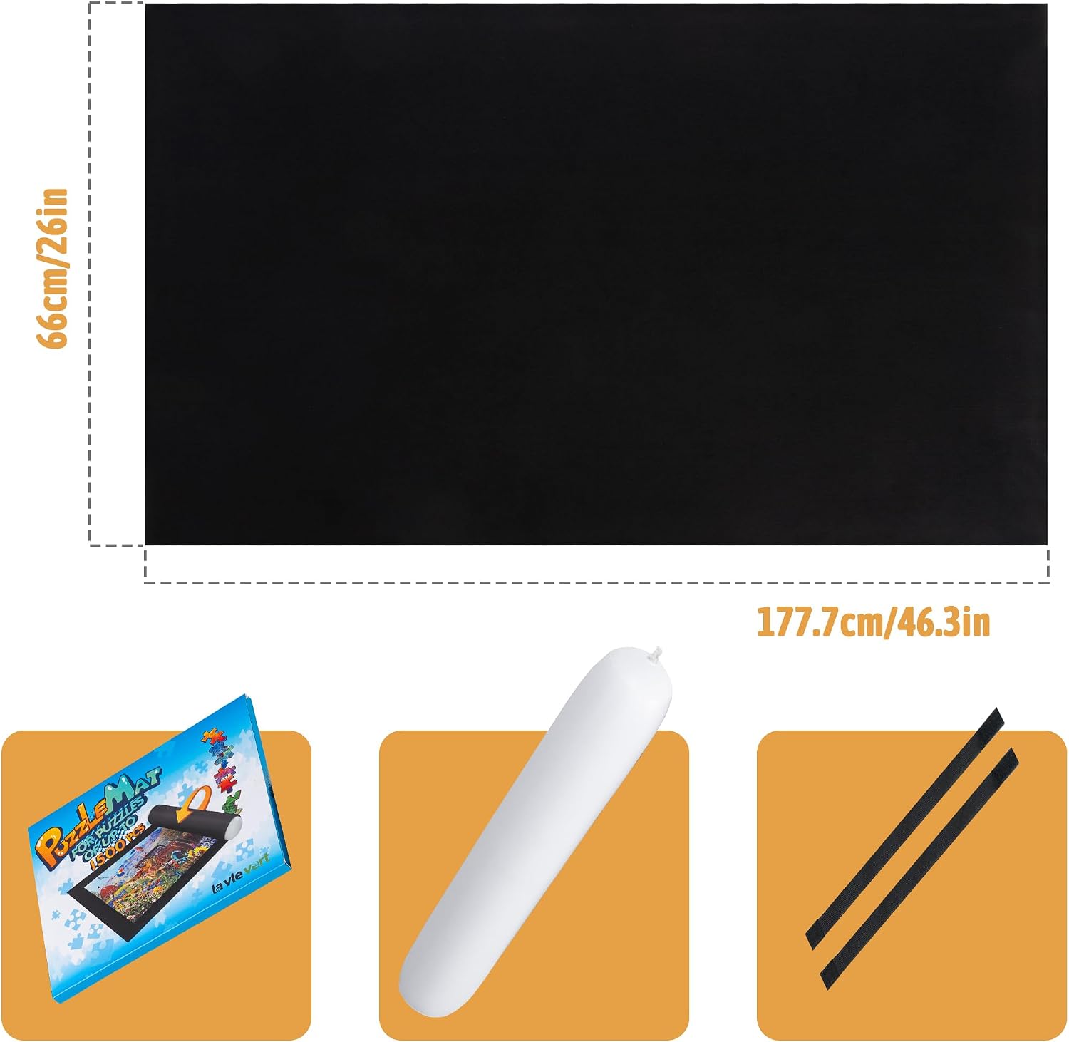 Lavievert 1500 Piece Jigsaw Puzzle Mat Roll Up, Portable Board for Adults