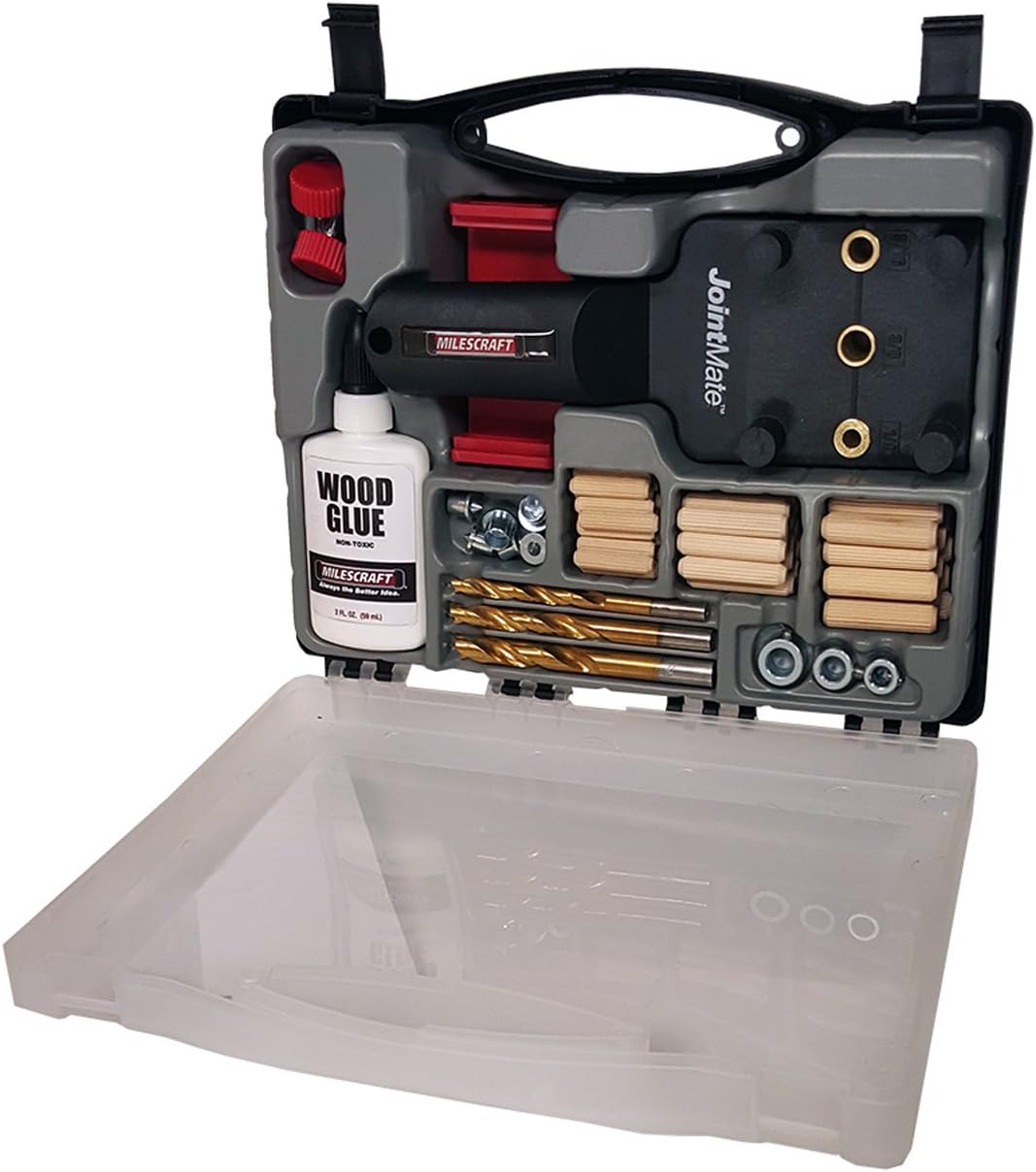 Milescraft 1309 DowelJigKit - Complete Doweling Kit with Dowel Pins and Bits