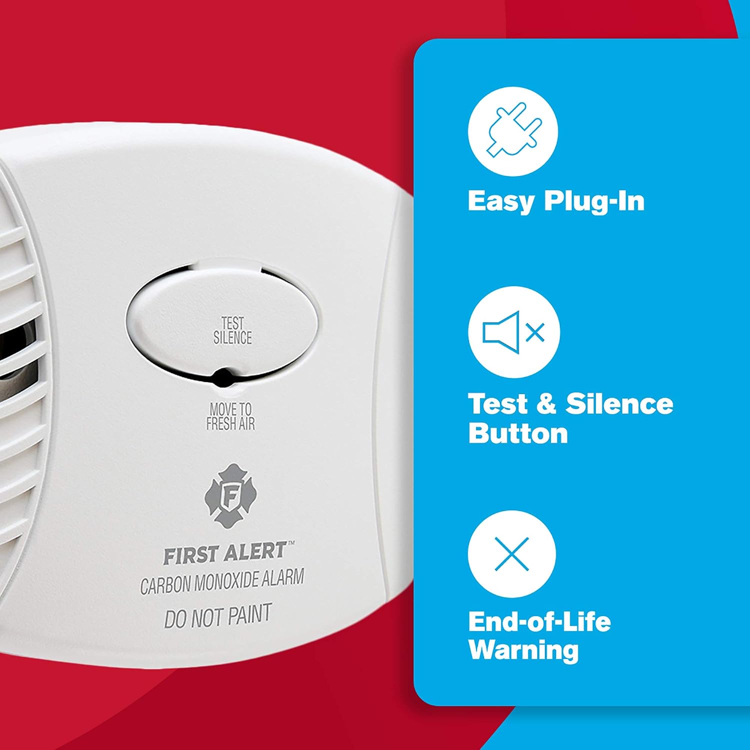 First Alert CO600-3 Plug-In Carbon Monoxide Alarm, 3-Pack | CO600 3-Pack