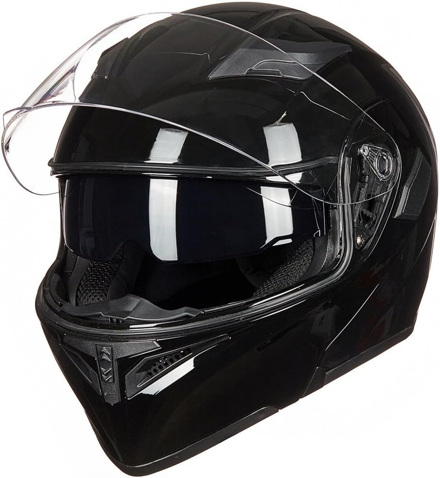 ILM Motorcycle Dual Visor Flip up Modular Full Face Helmet DOT Model 902/902L