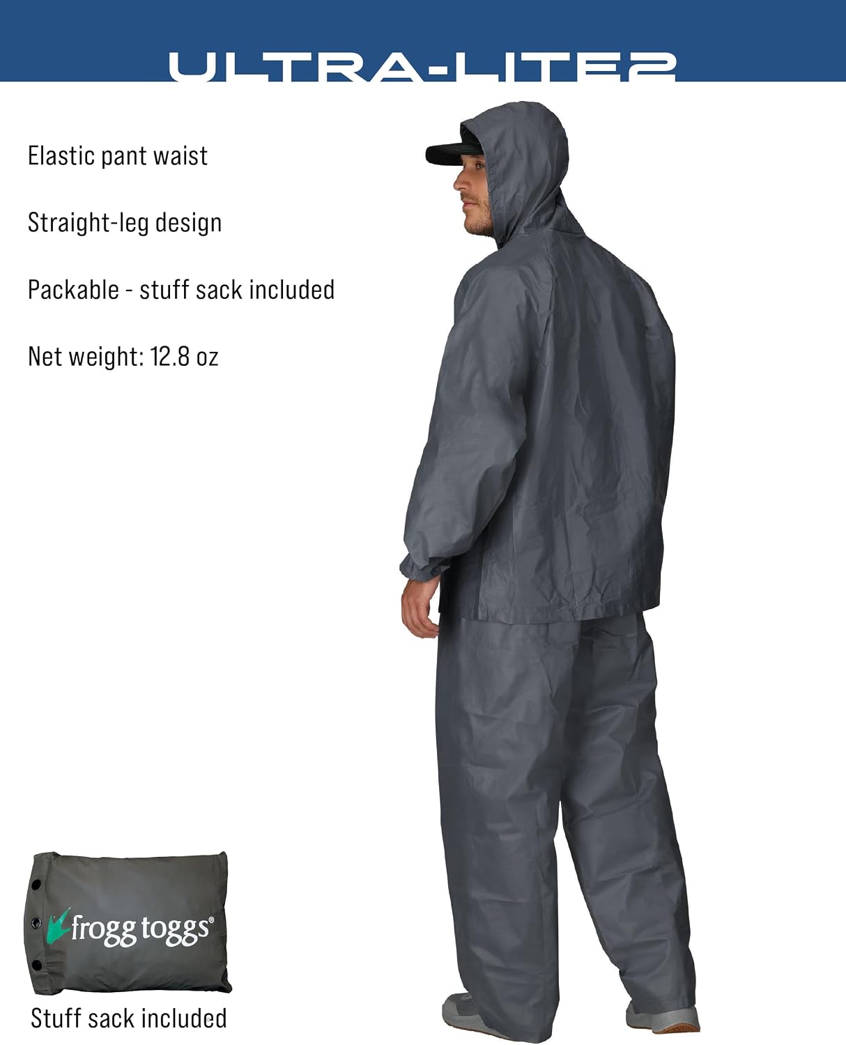 FROGG TOGGS Men's Ultra-Lite2 2-Layer Waterproof Breathable Rain Suit