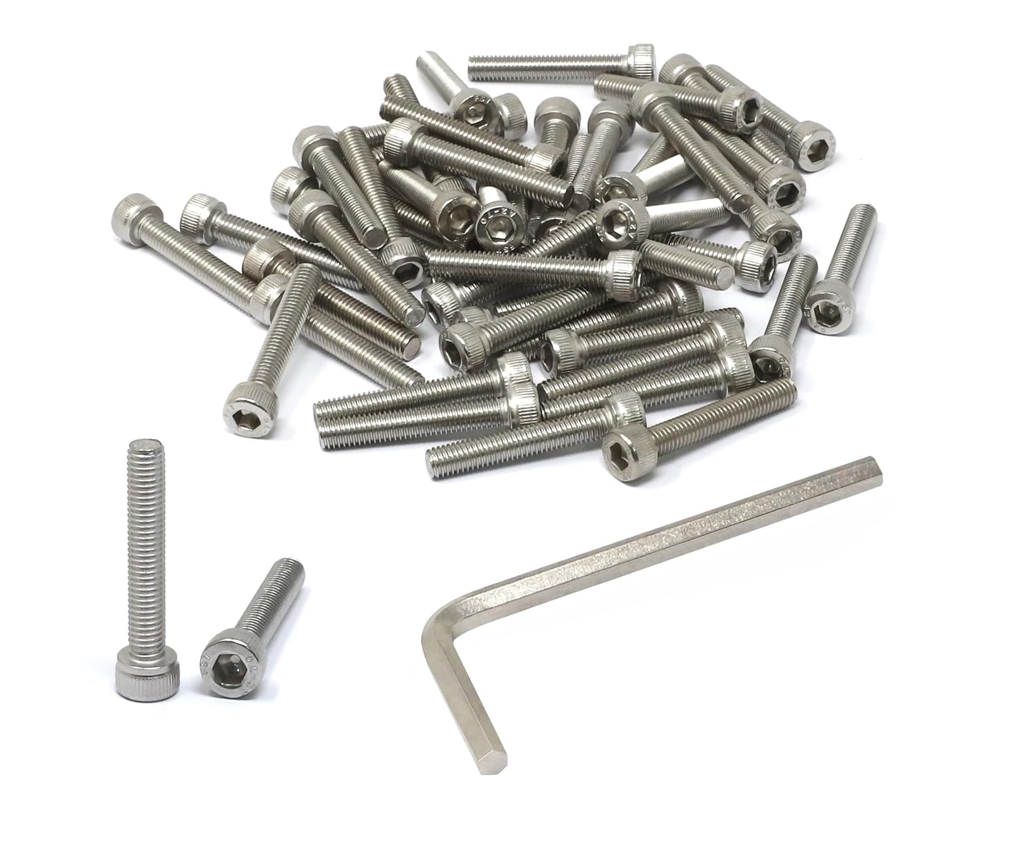 iexcell 20 Pcs M8 x 30/35/40/45/50 mm Stainless Steel 304 Hex Socket Head Cap Screws Bolts Assortment, Fully Threaded