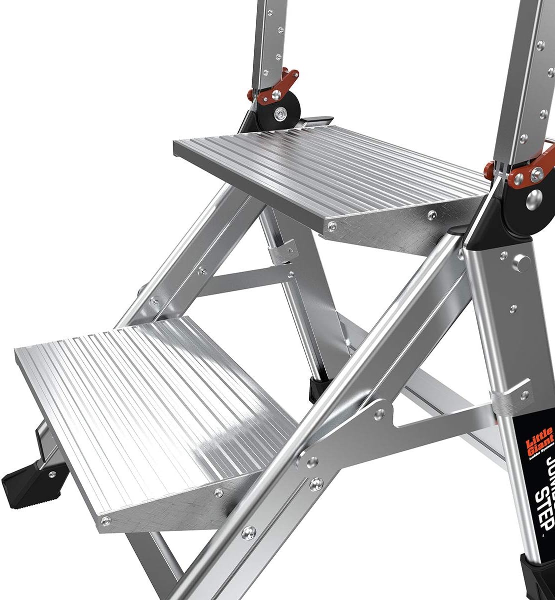 Little Giant Ladders, Jumbo Step, 2-Step, 2 foot, Step Stool, Aluminum, Type 1AA, 375 lbs weight rating, (11902)