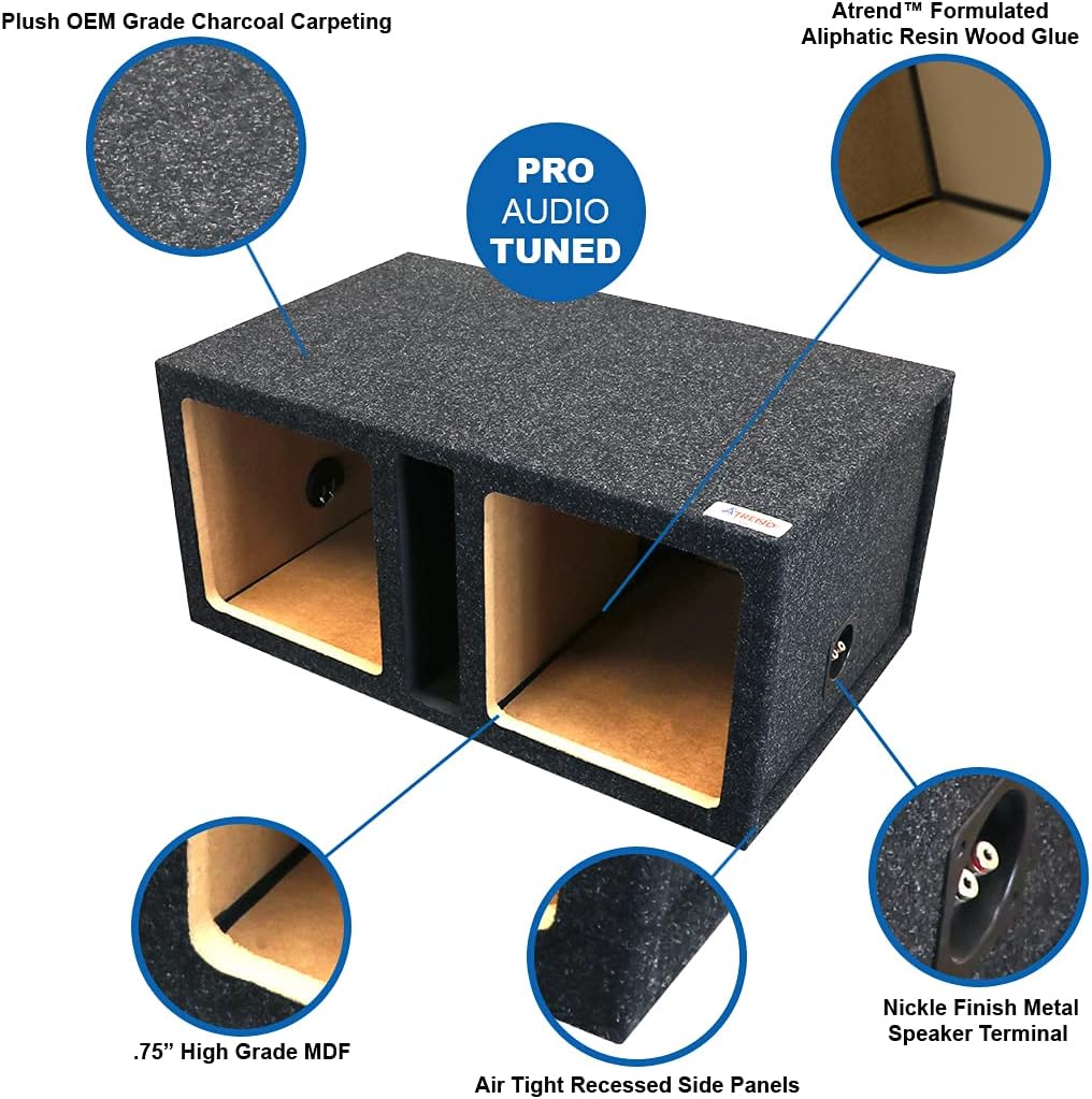 Atrend Bbox Single Vented 15 Inch Subwoofer Enclosure Engineered for Kicker Solo-Baric Model L5 & L7 Subwoofers - Car Subwoofer Boxes & Enclosures & Subwoofer Box Improves Audio Quality, Sound & Bass