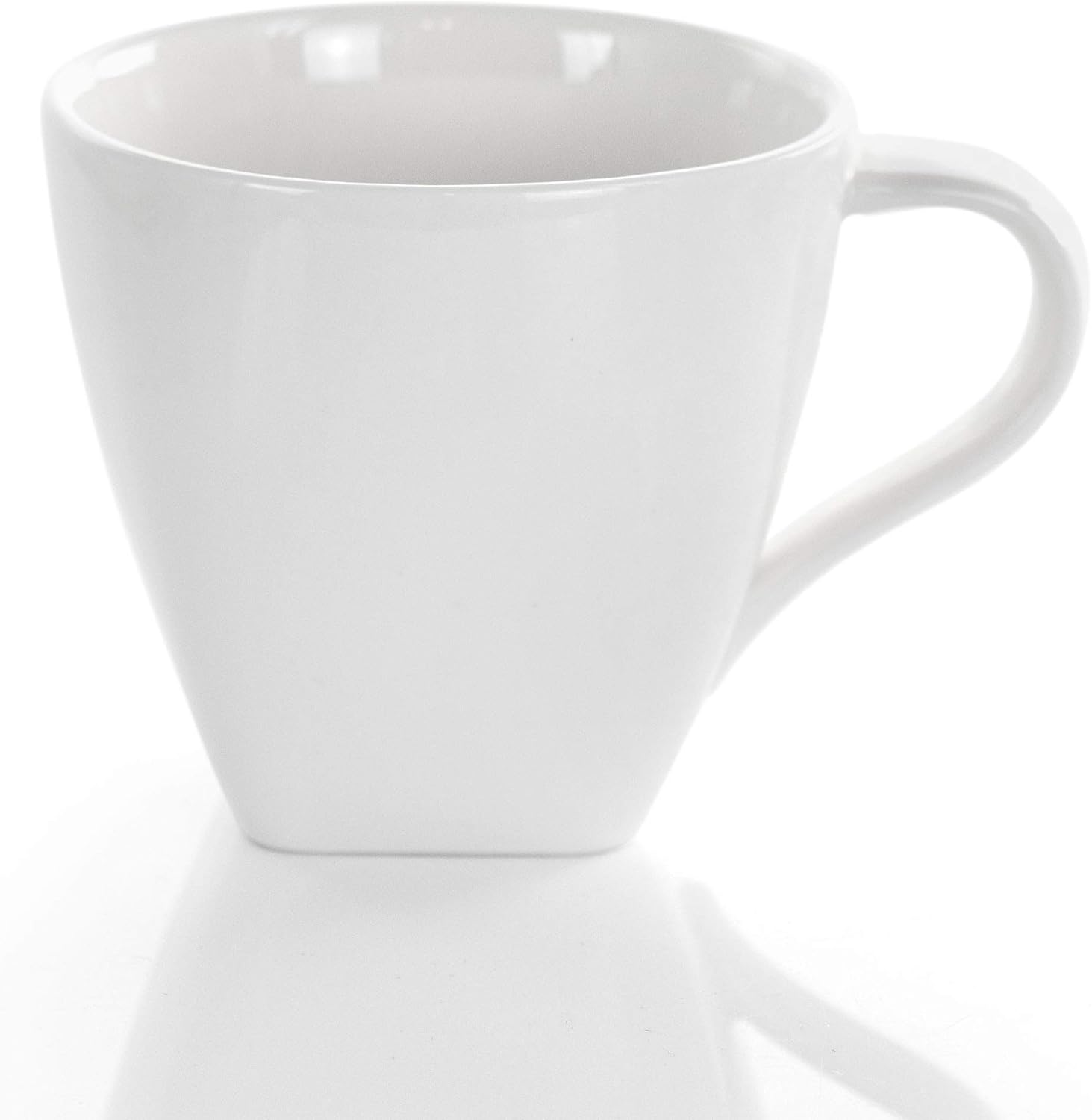 Elama Cara 16 Piece Round Porcelain Dinnerware Set in White