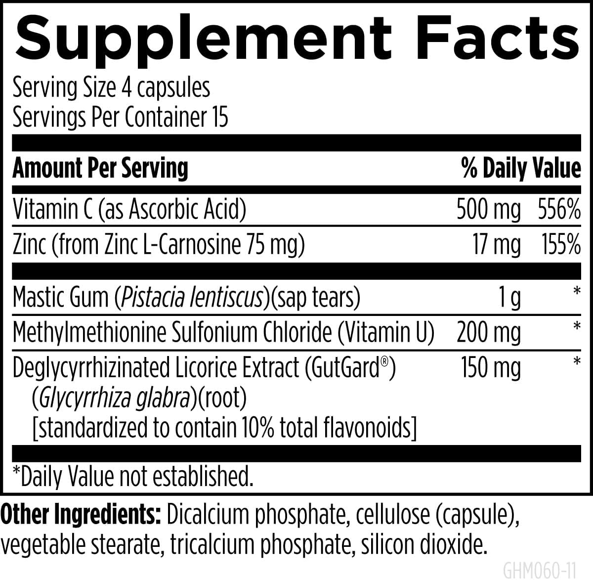 Designs for Health GastroMend HP - Gut Health Supplements - Gut Mucosa Support with Mastic Gum + DGL Licorice + 'Vitamin U' - May Help Occasional