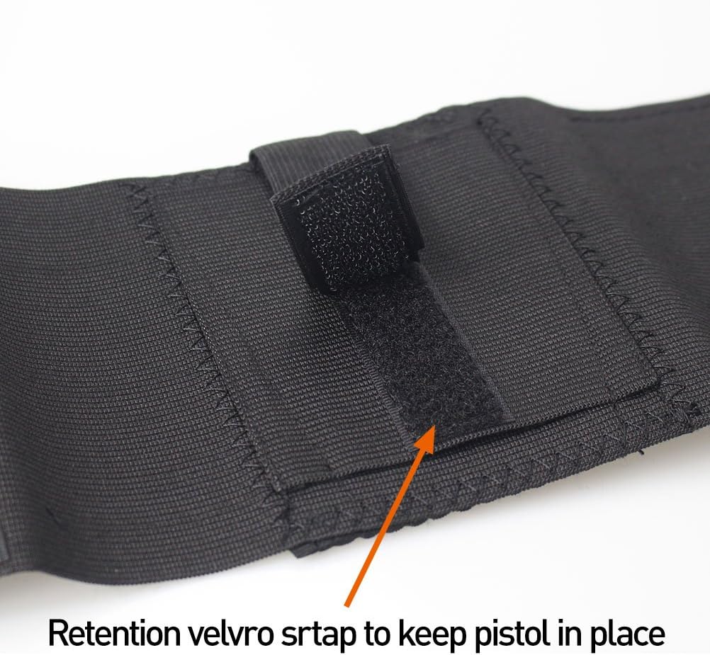 Ankle Holster with Padding for Concealed Carry with Elastic Secure Strap Pistol Concealment for Women Men Fits for Small to Medium Frame Pistols and