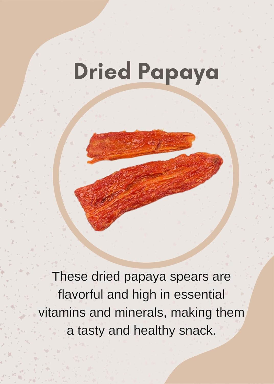 Nuts To You All Natural Dried Papaya Spears Snacks | Dried Papaya Slices No Sugar Added No Sulphur Non GMO | Gluten Free Healthy Snacks for Kids and