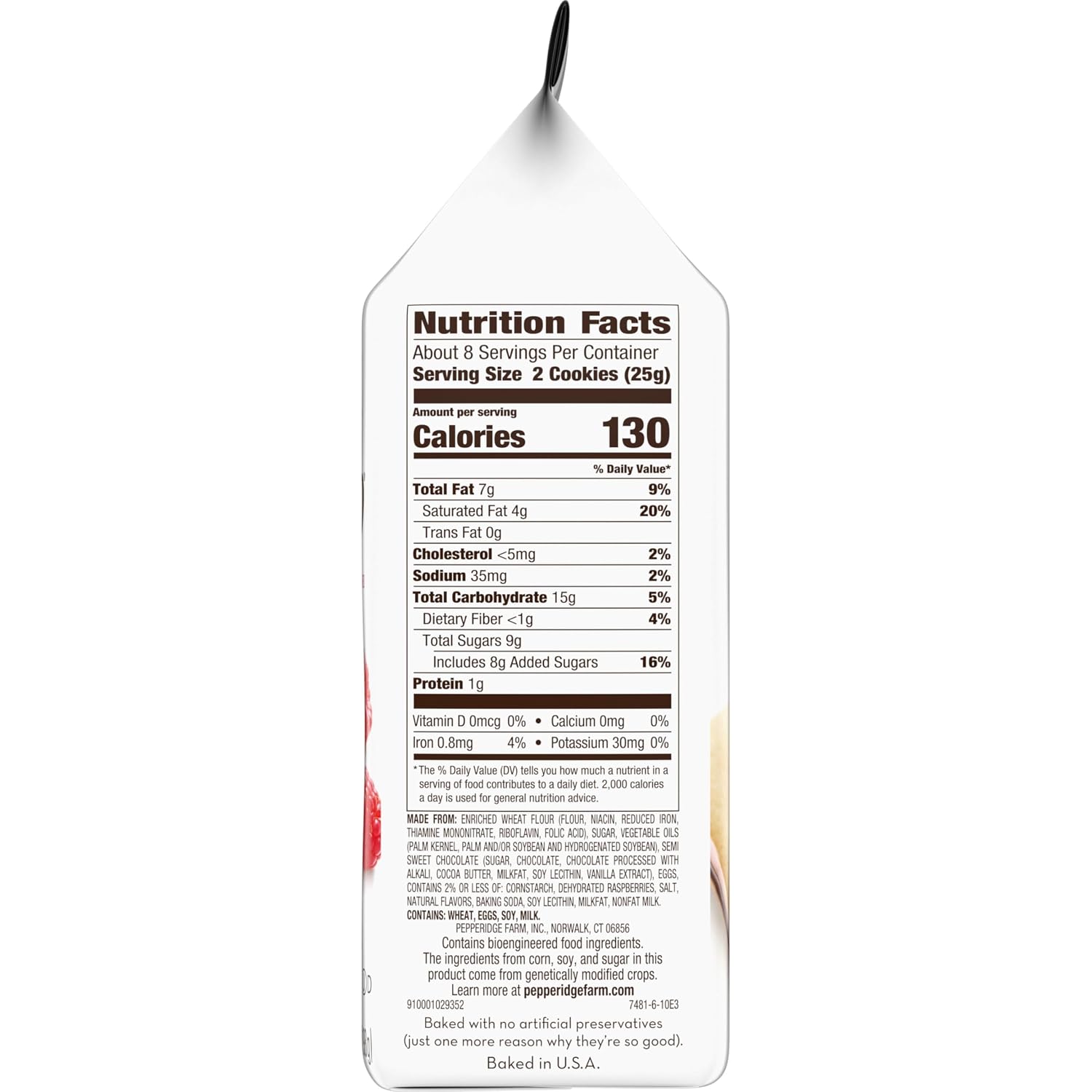 Pepperidge Farm Milano Milk Chocolate Cookies, 6 OZ Bag (15 Cookies)