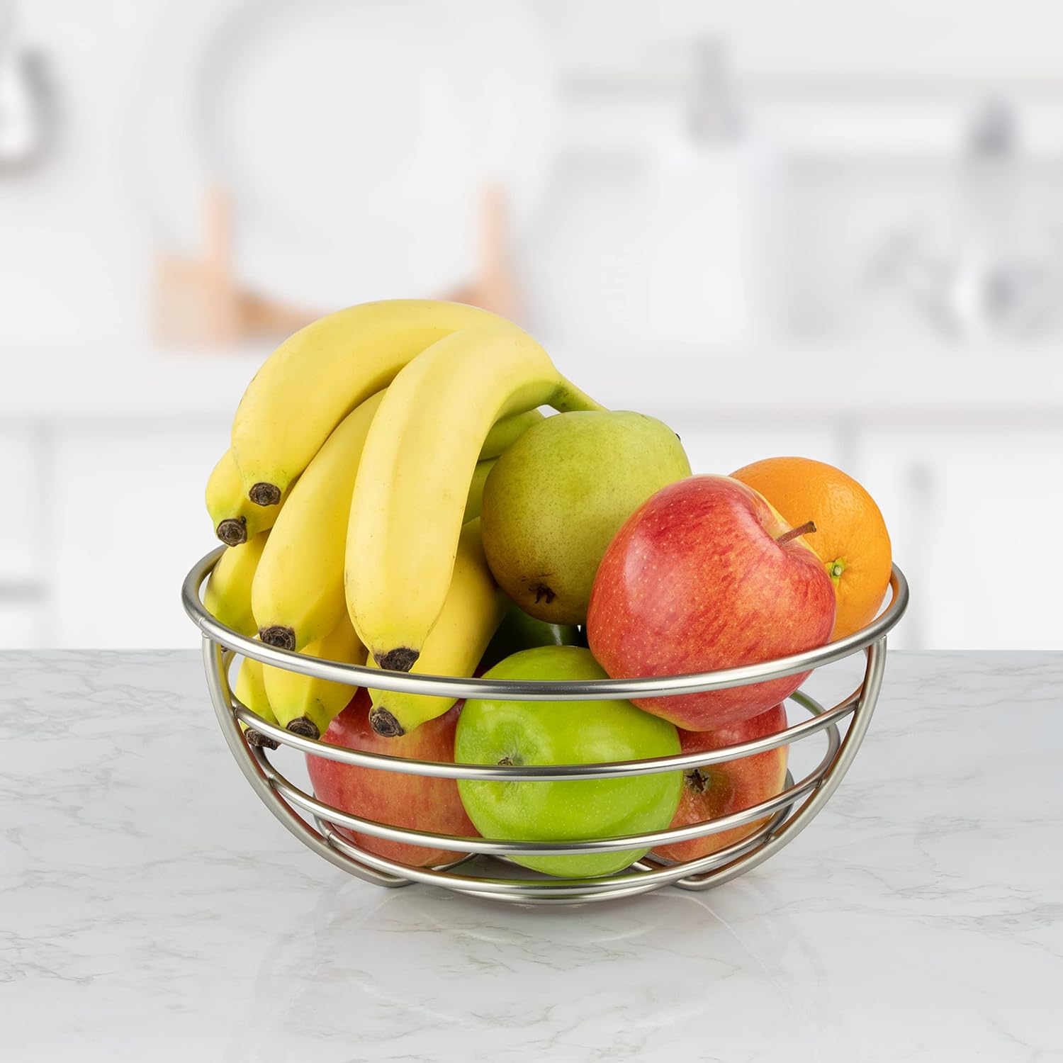 Spectrum Euro Wire Fruit Basket for Kitchen Countertop Storage