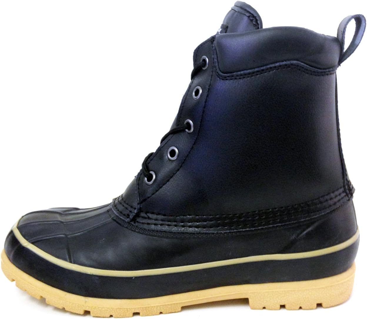 G-731SC Men's Duck Boots Leather Black Thermolite Insulated Waterproof Hiking Snow Warm Winter Shoes