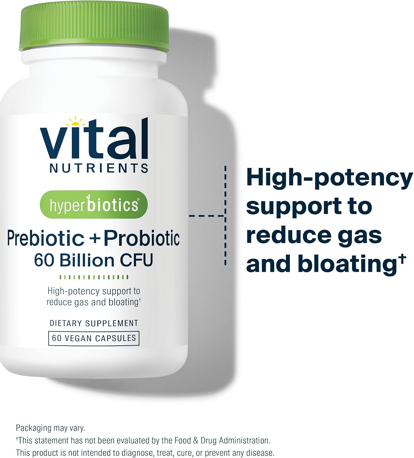 Vital Nutrients Prebiotic & Probiotic, 60 Vegan Capsules