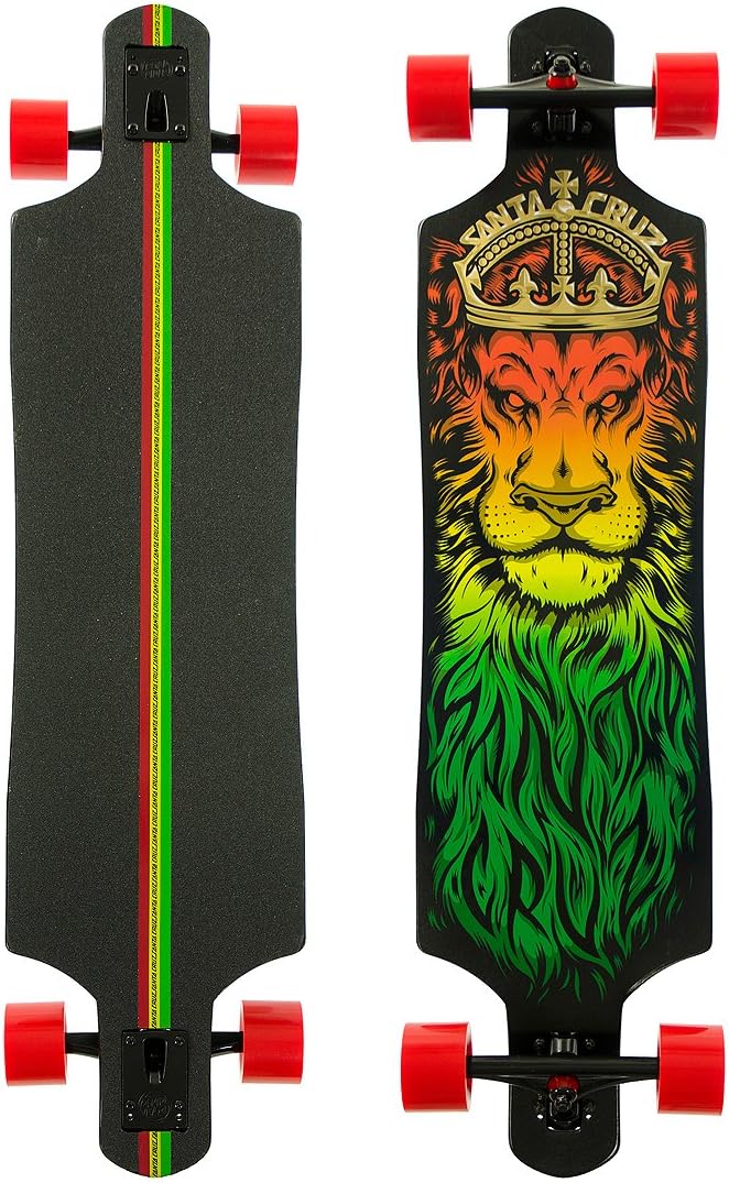 Santa Cruz Lion God Rasta Drop Thru Cruzer Freeride Longboard Deck Complete 40"
