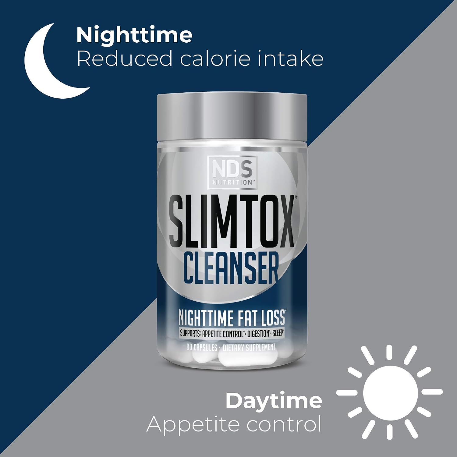 Slim-Tox NDS Nutrition Cleanser Nighttime Fat Loss Support - 90 Capsules