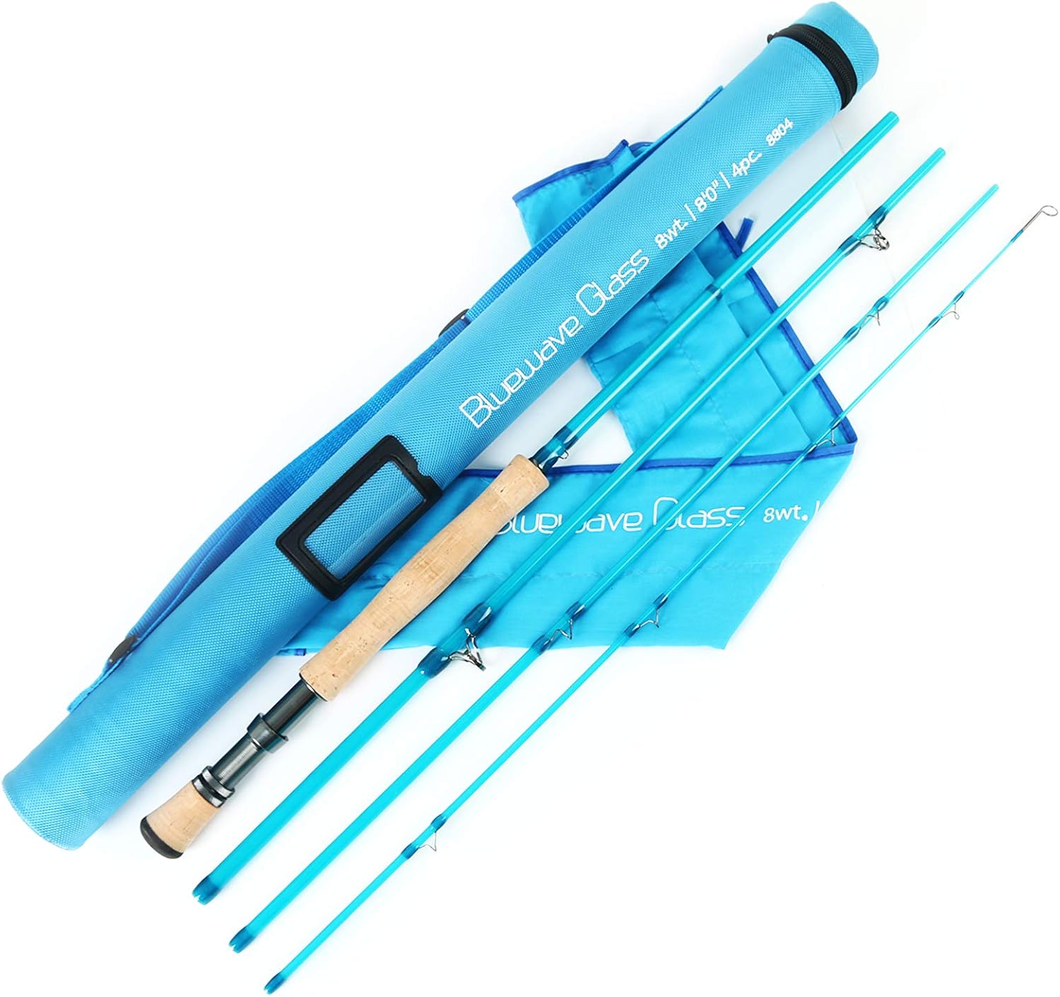 M MAXIMUMCATCH Maxcatch Fiberglass Fly Fishing Rod: 3wt/ 5wt/ 6wt/8wt in Blue,Orange, Purple or Transparent