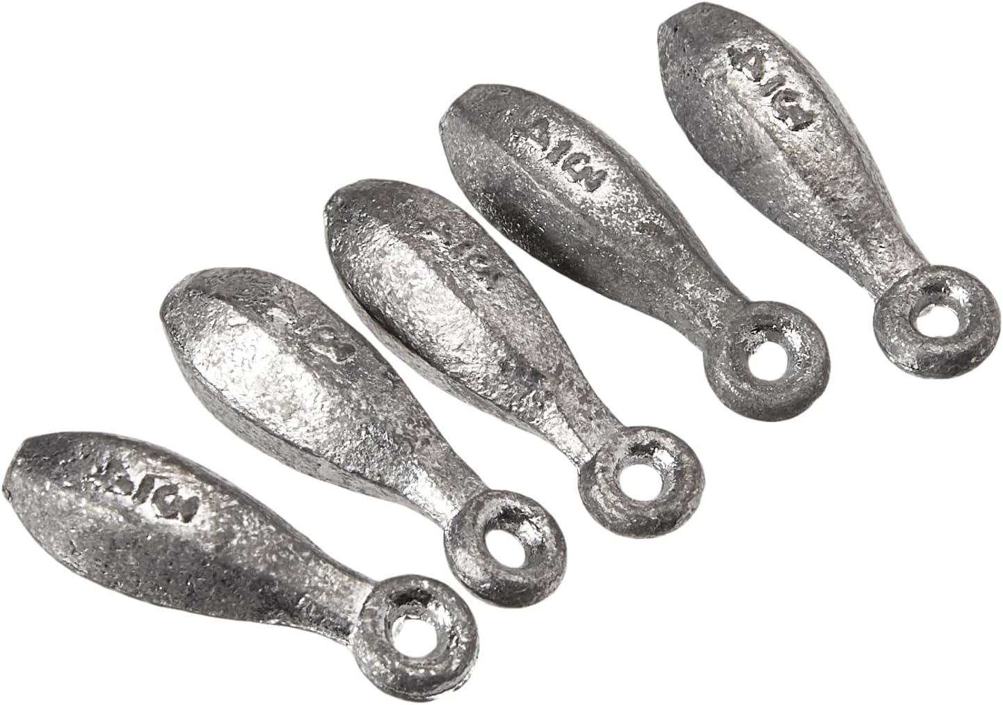 Bullet Weights Bank Sinkers | Fishing Weights | Multiple | Durable Lead Sinker for Bottom Saltwater Fishing | Ocean & Riverbank Tackle