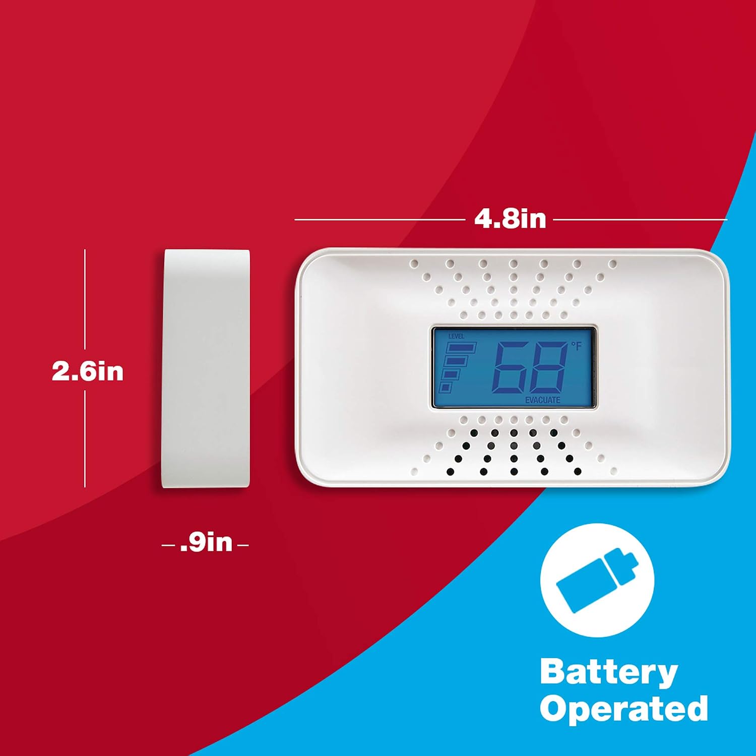 First Alert CO710 Carbon Monoxide Detector with 10-Year Battery and Digital Temperature Display | CO710