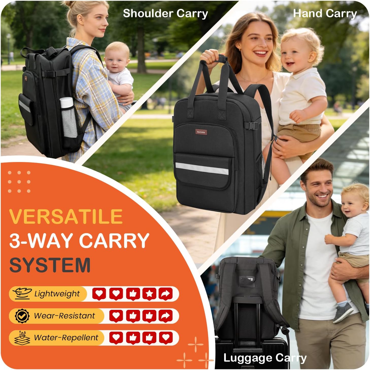 Stroller Backpack for Airplane Compatible with GB Pockit & Pockit Air Plus | Stroller Travel Bag with Pockets, Padded Protective Gate Check Bag