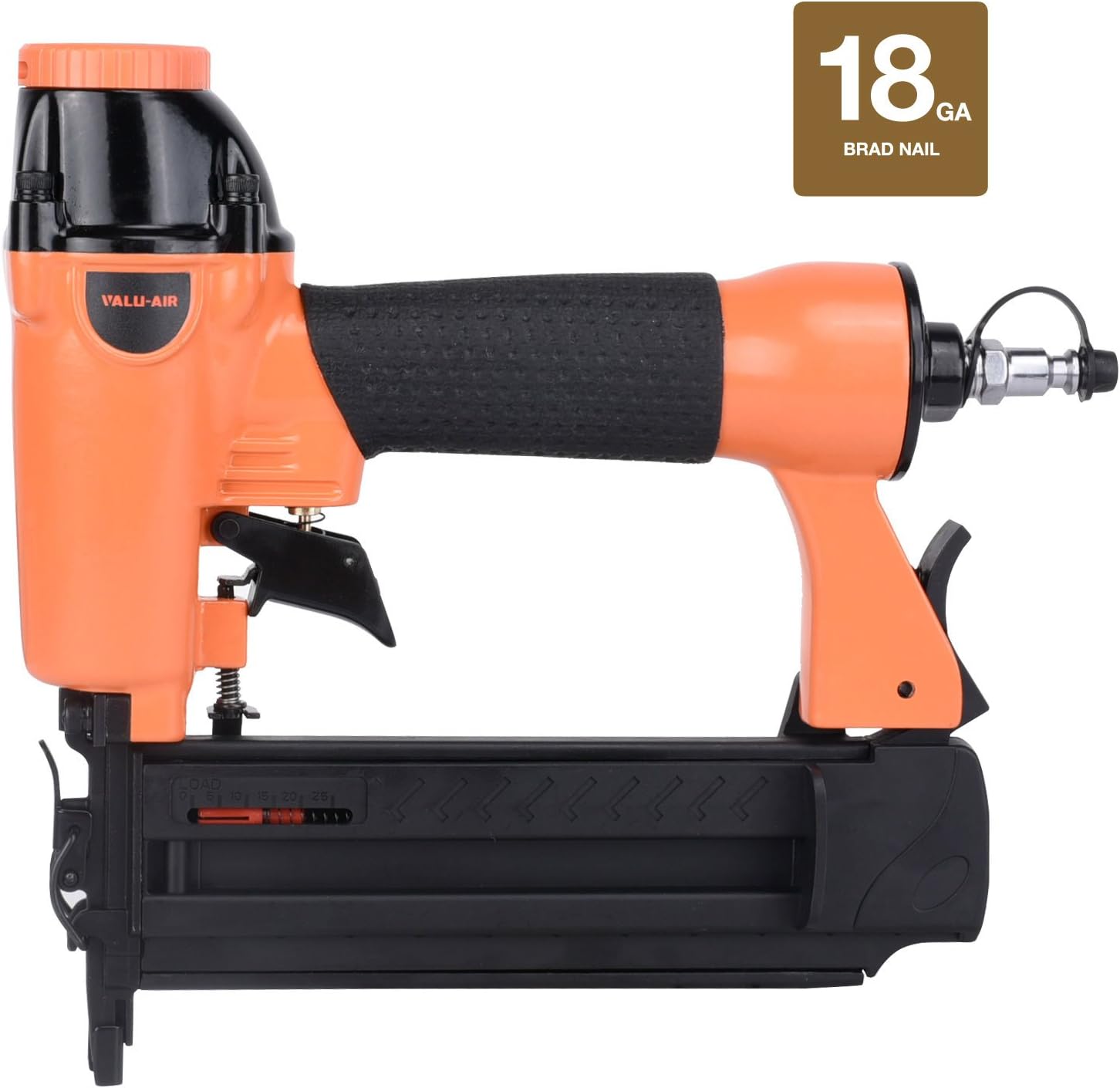 F50Q 18 Gauge Pneumatic Brad Nailer 3/8” to 2” for Cabinet, Trim, Baseboard, Chair Rail, and Finish Work (Needs An Air Compressor)