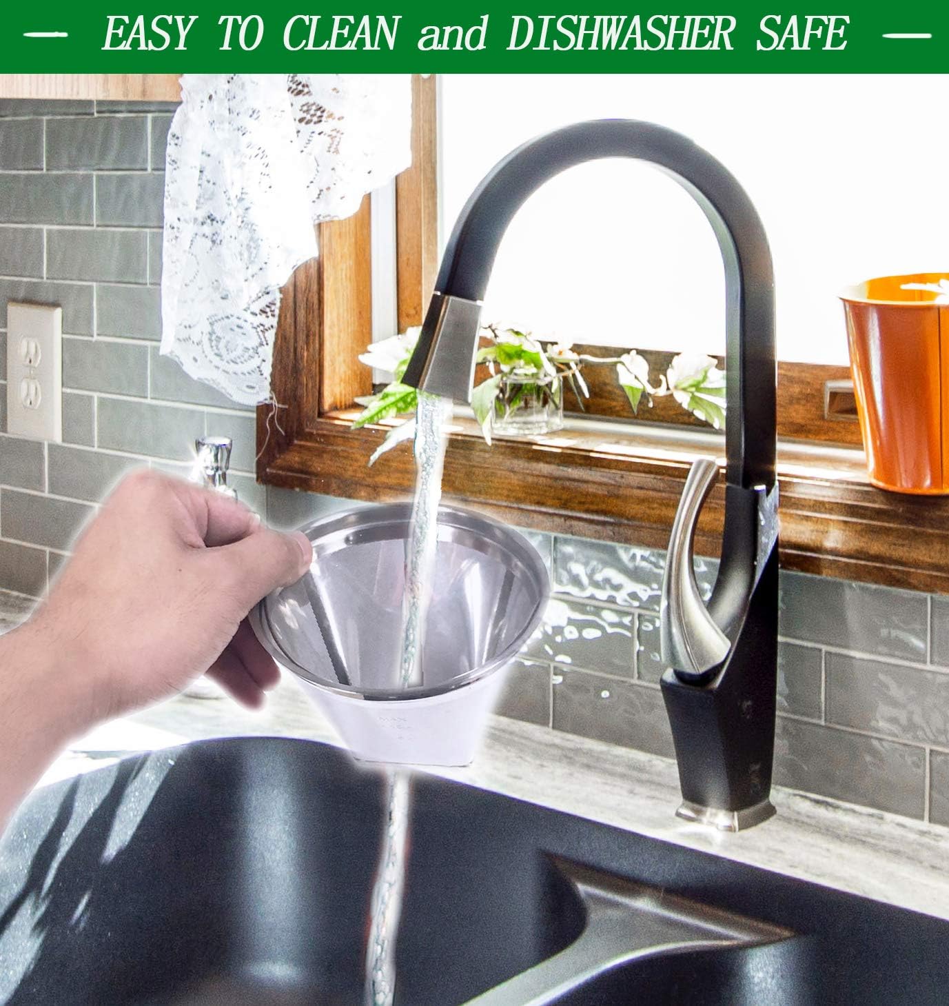 Stainless Steel Reusable Coffee Filters Basket 8 12 Cup Sturdy Permanent Coffee Filter fit for Mr. Coffee Black,Decker Coffee Makers 8 12 cups