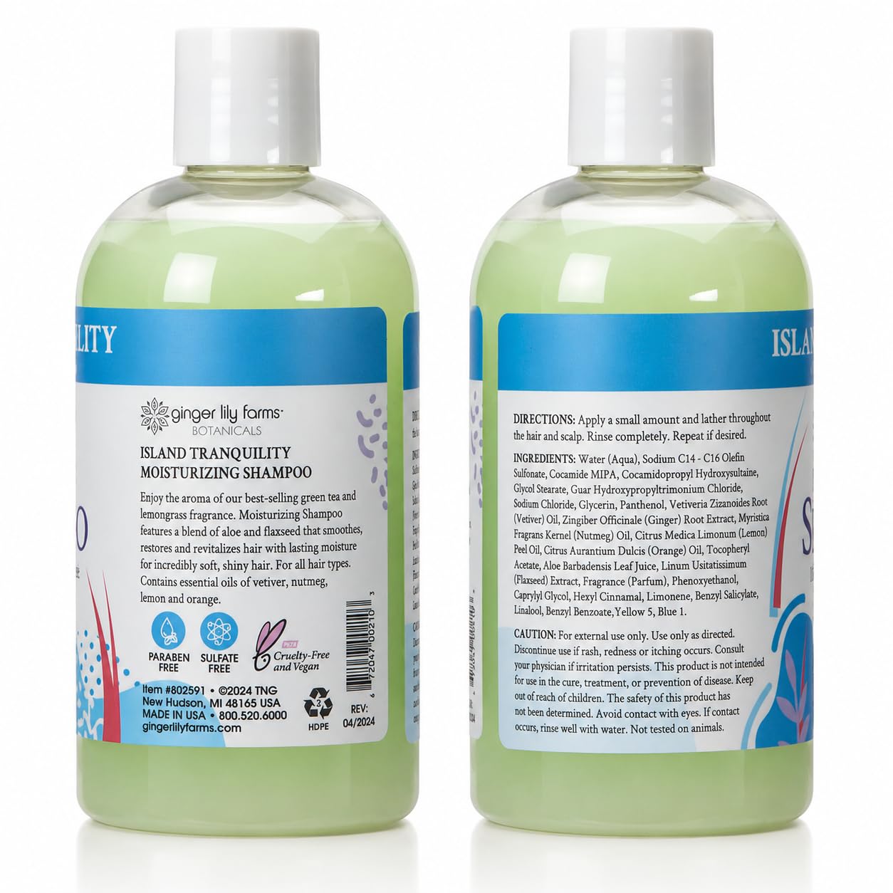 Ginger Lily Farms Botanicals Moisturizing Shampoo for All Hair Types, Coco Mango, 100% Vegan & Cruelty-Free, Coconut Mango Scent, 1 Gallon (128 fl oz) Refill | for Hands, Body & Hair, Moisturizing Wash, Salon Wash, Spa Cleanser, Salon & Spa Essentials, M…